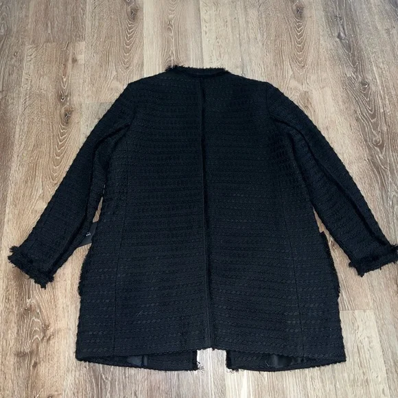 NWT Zara Tweed Black Women's Coat - Picture 4 of 4